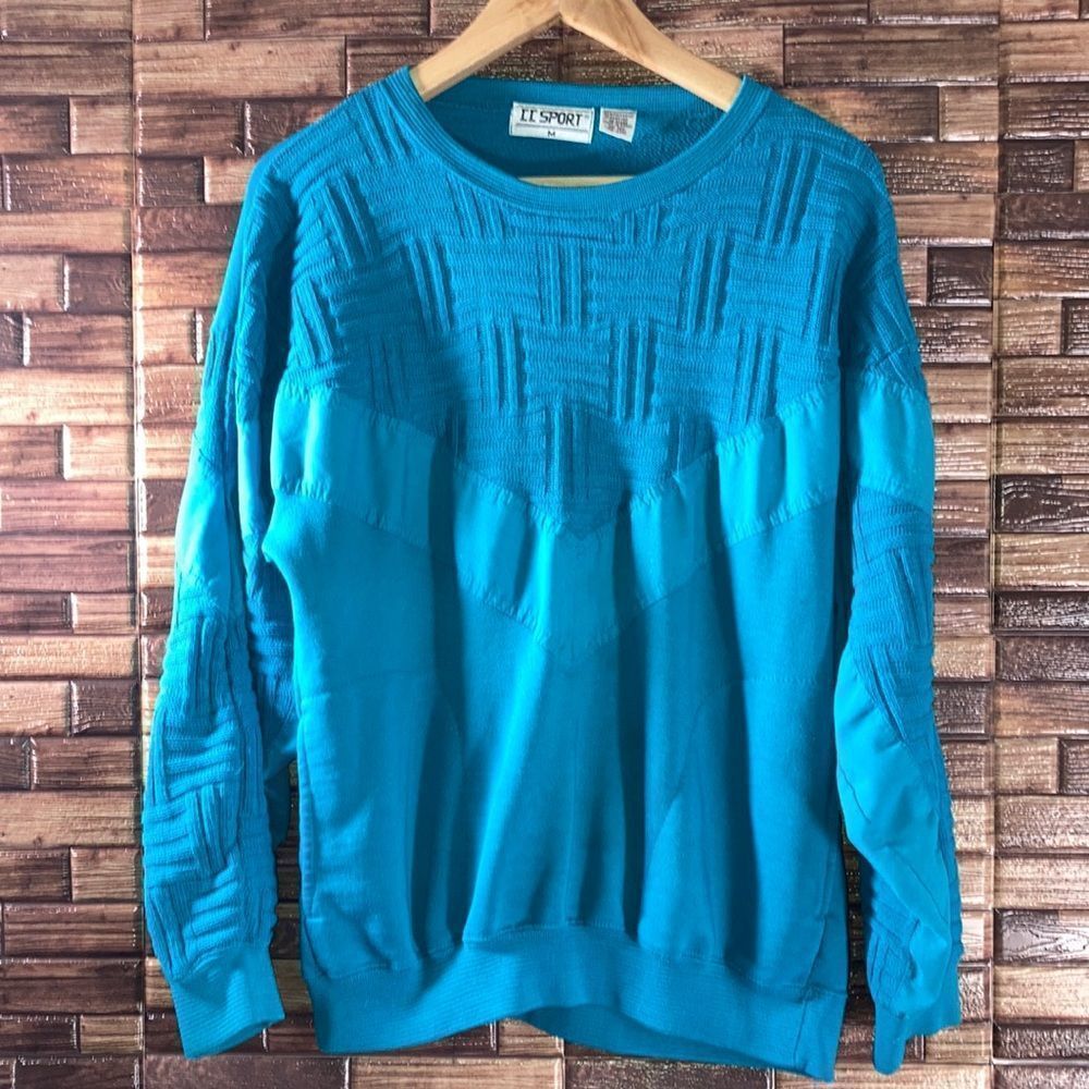 1980’s CC Sport Sweater Medium Unisex Turquoise